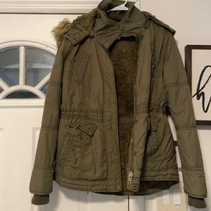 Olive green American eagle coat